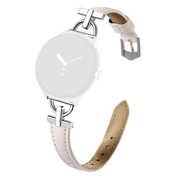 Google Pixel Watch 3 45 mm urrem Ægte oksekindrem med D-ring-forbindelse - Lyserød