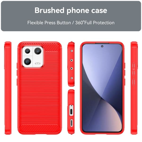 Carbon Flex Xiaomi 13 skal - Röd