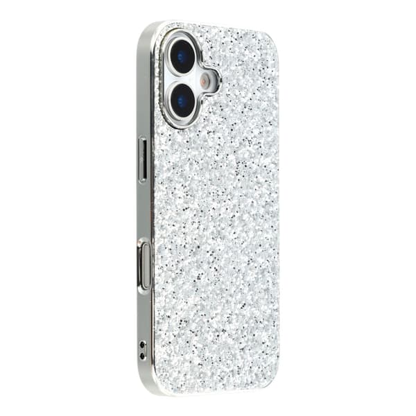 Glitter iPhone 17 deksel - Sølv