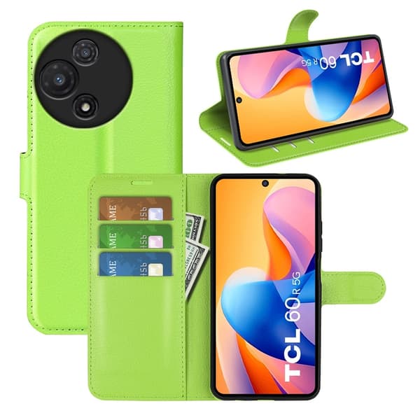 Klassisk TCL 60R flip etui - Grøn