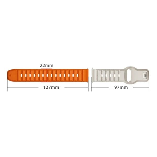 22 mm universalrem med punktstruktur - Vit