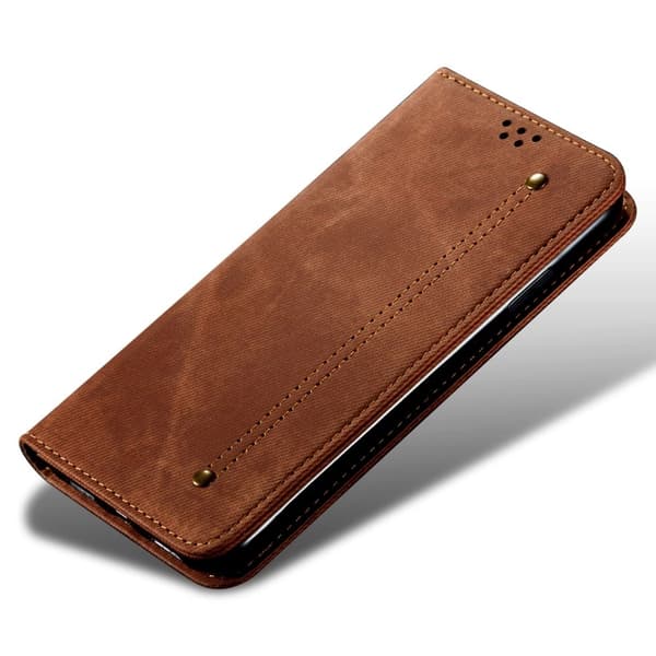 Jeans Realme 14 Pro 5G flip case - Kahvi