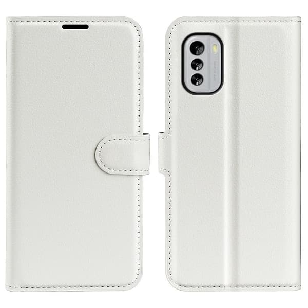 Klassisk Nokia G60 Flip Etui - Hvid