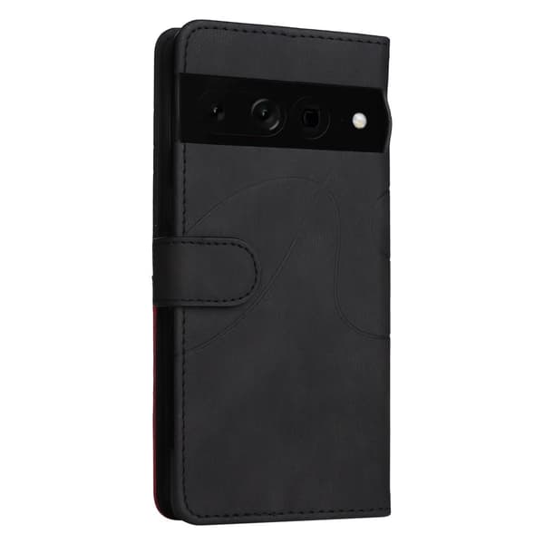 Texturerat läder Google Pixel 7 Pro fodral med handledsband - Svart