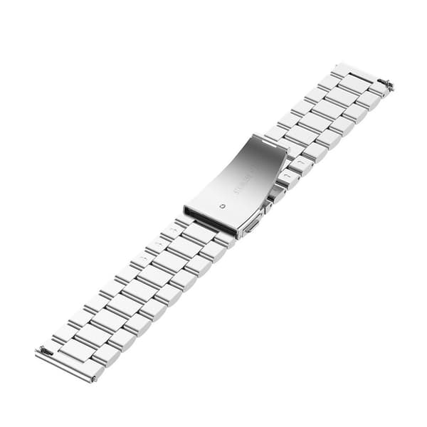 22 mm Universal urrem med tre perler i rustfrit stål - Sølv