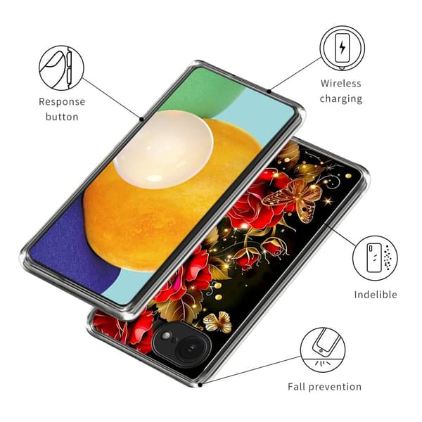 Vibe iPhone 16e -kansi - Perhosruusut