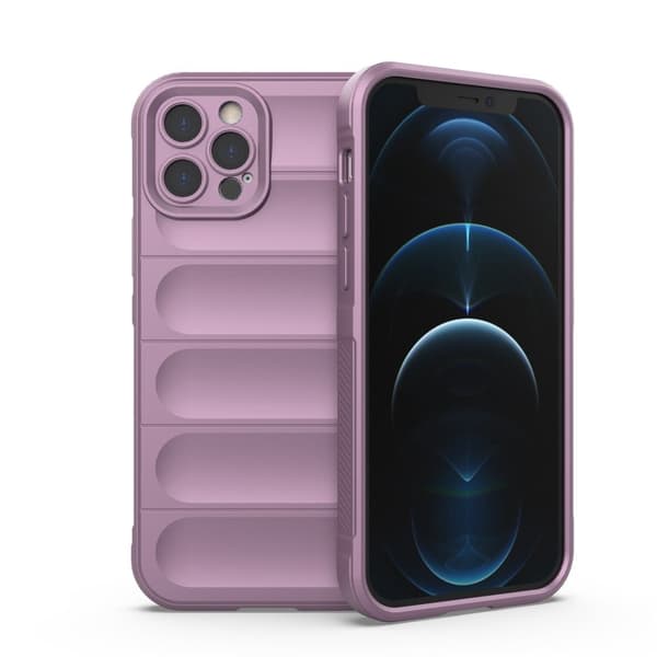 Blødt, grebsformet cover til iPhone 12 Pro - Lys Lilla
