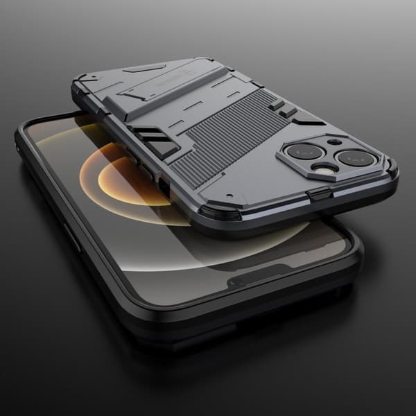 Stødsikkert hybridcover med et moderne touch til iPhone 13 - Mørkeblå