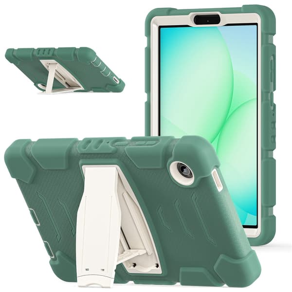 Samsung Galaxy Tab A11 Kickstand Case PC + mjukplastfodral med fallskydd - Smaragdgrön