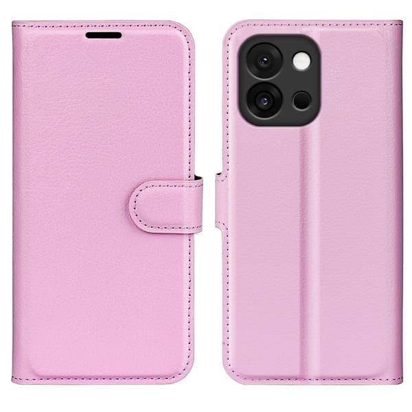 Klassisk OnePlus 13T flip etui - Lyserød