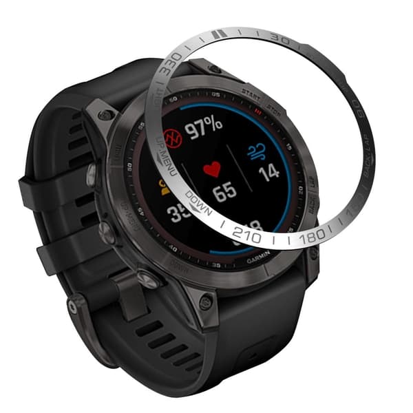 Garmin Fenix 7 sporty scale rustfri stålramme - Sølv / Grå