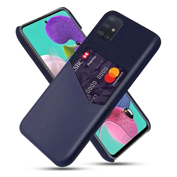 Bofink Samsung Galaxy A51 kort deksel - Blå