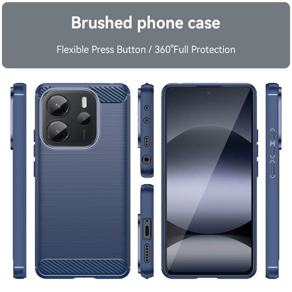 Carbon Flex Xiaomi Redmi Note 14 5G cover - Blå