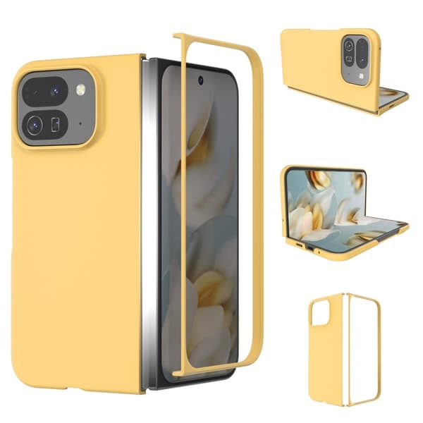 Google Pixel 10 Pro Fold Case Skin-Touch Texture Hard Bump Resistant Folding Phone Deksel - Gul