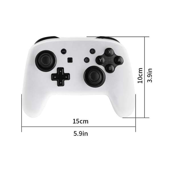 Nintendo Switch Pro Controller Silicone Case Anti Drop Handheld Game Console Shockproof Protective Cover - Valkoinen