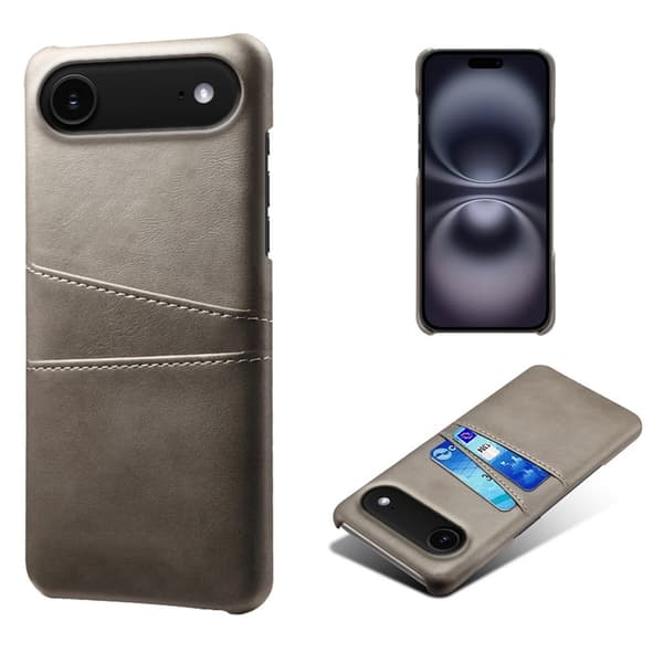 Dual Card iPhone Air kotelot - Harmaa