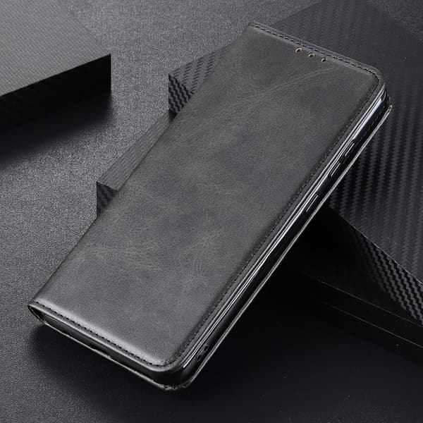 Wallet-style ægte Læder Flipcase til Samsung Galaxy S21 Plus - Sort