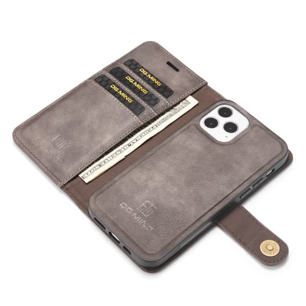 DG.Ming iPhone 12 Pro Max 2-in-1 Lommebok Etui - Grå