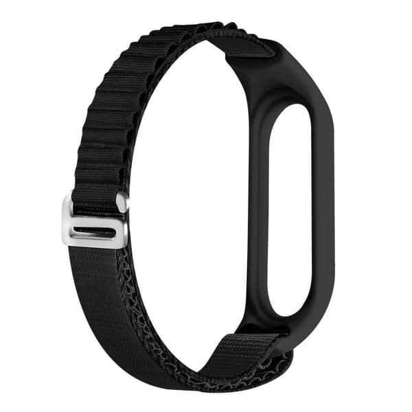 Xiaomi Mi Band 7 / 6 / 5 alpin loop nylon klokkerem - Svart