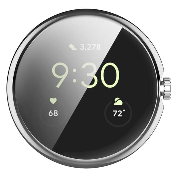 Google Pixel Watch galvanointi kansi näytönsuojalla - Hopea