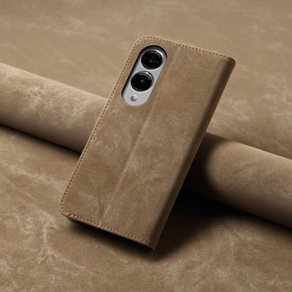 Jeans Samsung Galaxy S25 Edge flip case - Khaki