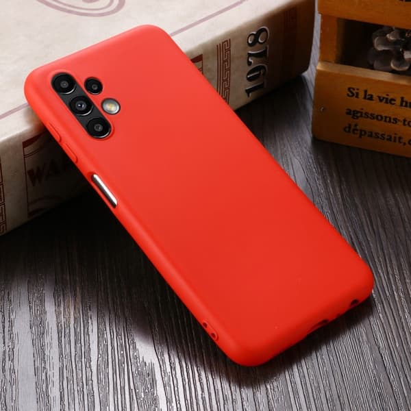 Matte Liquid Samsung Galaxy A13 4G silikone cover - Rød