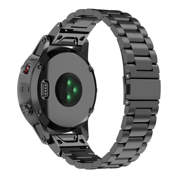 Garmin Fenix 7 / 6 / 5 urrem i rustfrit stål - Sort
