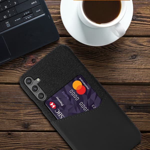 Bofink Samsung Galaxy S25 cover med kortholder - Sort