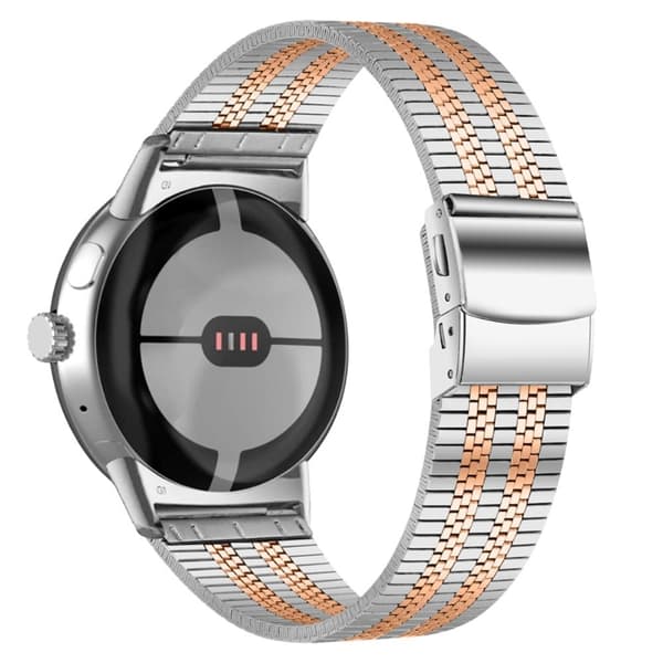 Google Pixel Watch 5 perler urrem i rustfrit stål - Sølv / Rødguld