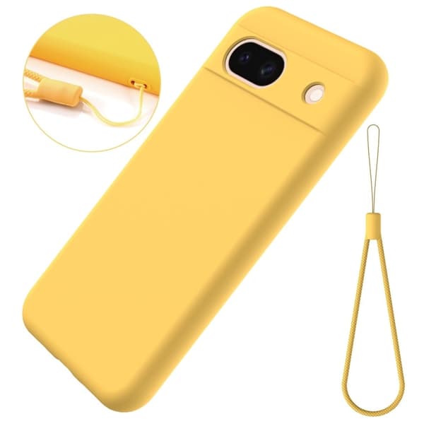 Matte Liquid Google Pixel 8A silikone cover - Gul