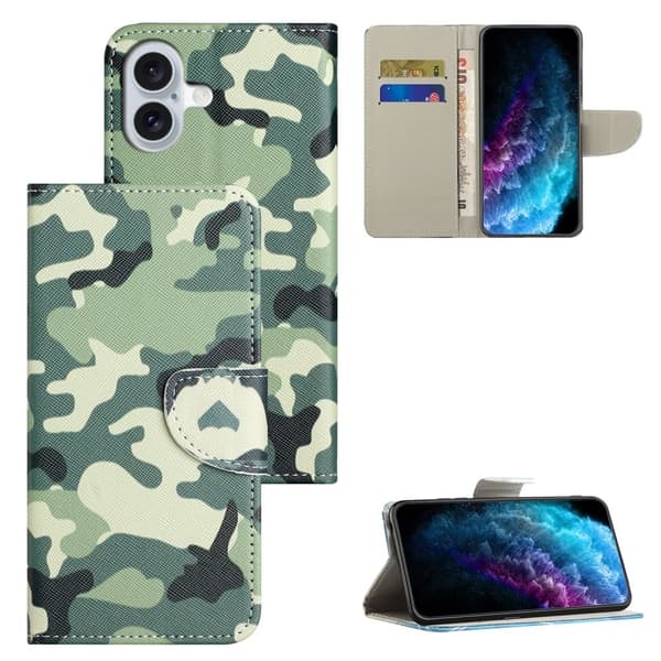 Wonderland iPhone 17 flip etui - Camouflage