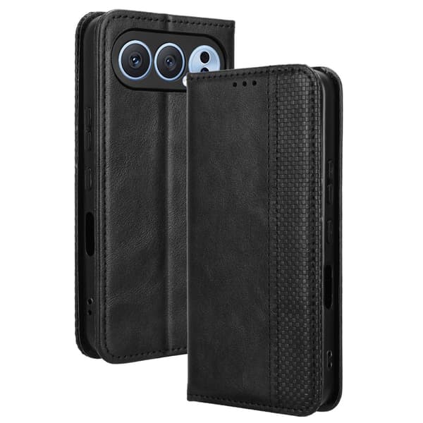 Honor 500 Pro nahkainen lompakokkotelo - Musta