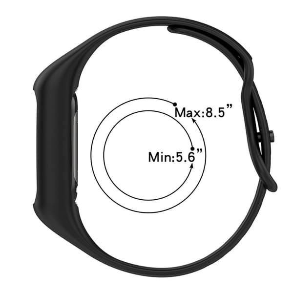 Fitbit Charge 3 enkelt klockarmband i silikon - Svart