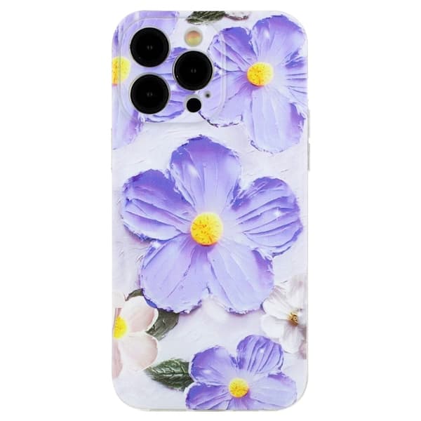 Deco iPhone 14 Pro deksel - Lilla Blomst