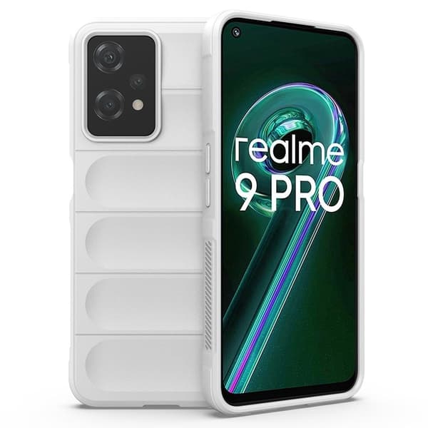 Blødt grebsformet cover til Realme 9 Pro - Hvid