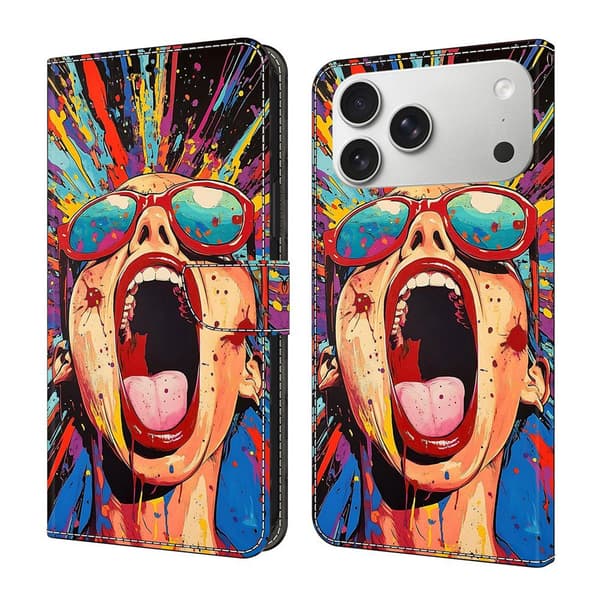 Wonderland iPhone 17 Pro flip-etui - Graffiti-Skrik