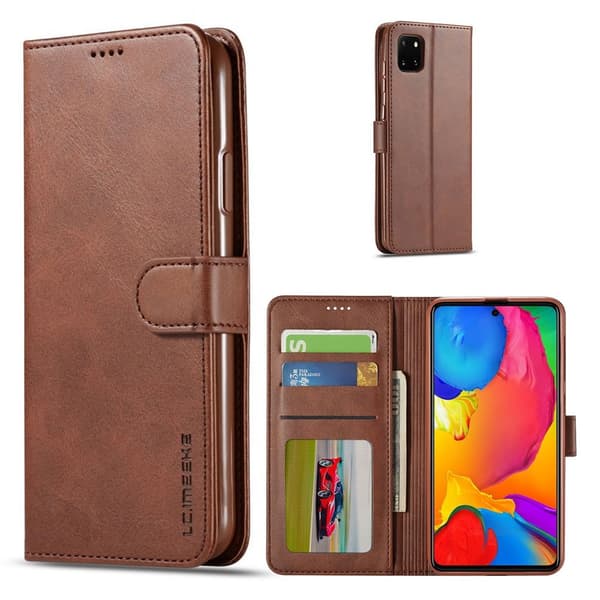 LC.IMEEKE Samsung Galaxy Note 10 Lite Flip Etui - Kaffe