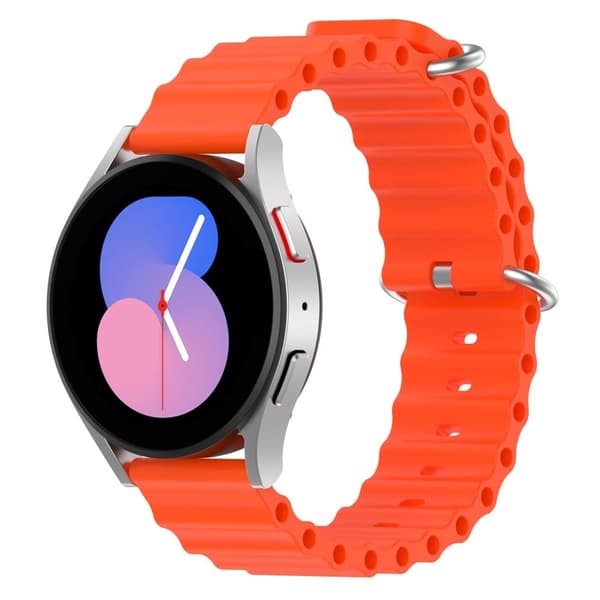 20mm Universal wave design silikone urrem - Orange