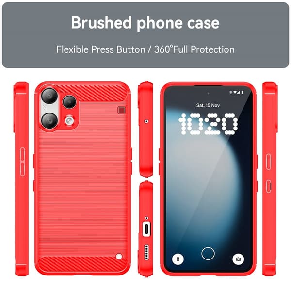 Carbon Flex Nothing Phone (3a) Lite cover - Rød