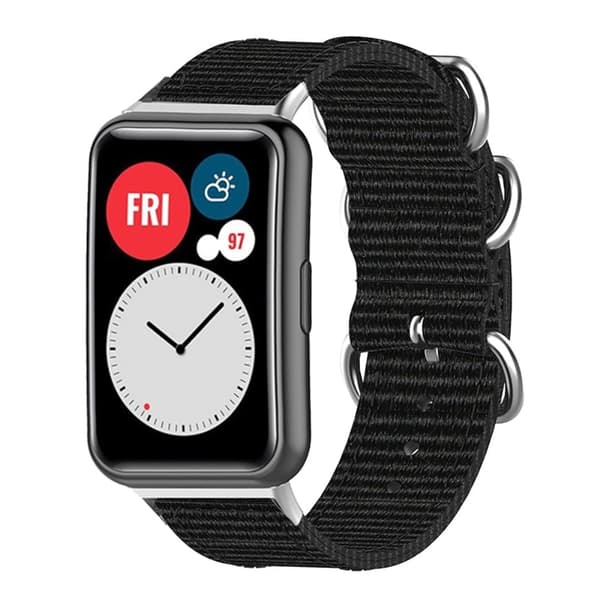 Huawei Watch Fit 2 urrem i nylon - Sort
