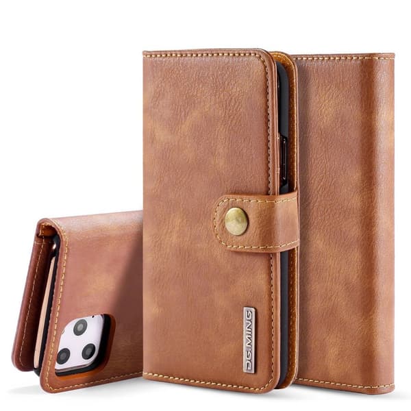 DG.MING iPhone 11 Pro Max 2-in-1 Wallet Etui - Brun