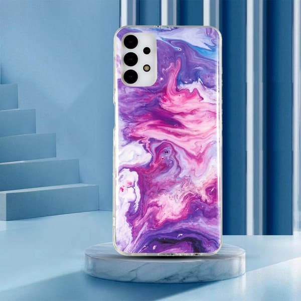 Marble Samsung Galaxy A13 4G Etui - Rød