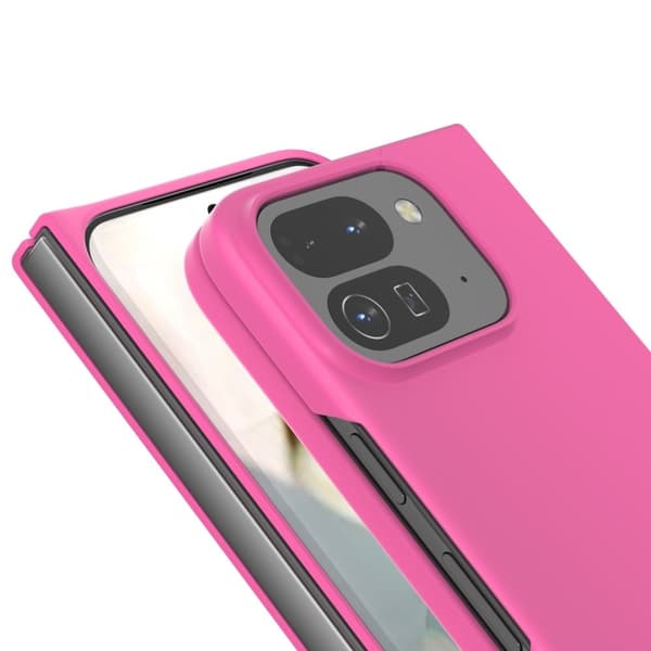 Google Pixel 10 Pro Fold Case Skin-Touch Texture Hard Bumpresistent Folding Phone Cover - Rose