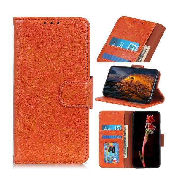Samsung Galaxy A50 nappa tekstur læder etui - Orange