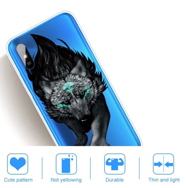 Deco Xiaomi Redmi 9A Etui - Sort Ulv