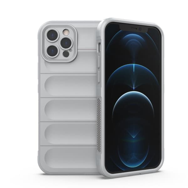Blødt grebsformet cover til iPhone 12 Pro - Lysegråt