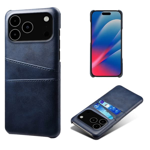 Dual Card iPhone 17 Pro Max kotelot - Sininen