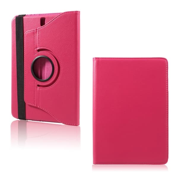 Samsung Galaxy Tab S3 roterbart stativ läderfodral - Varm rosa