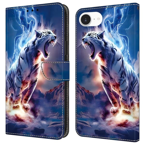 Wonderland iPhone 16e flip kuoret - Ukkostiger
