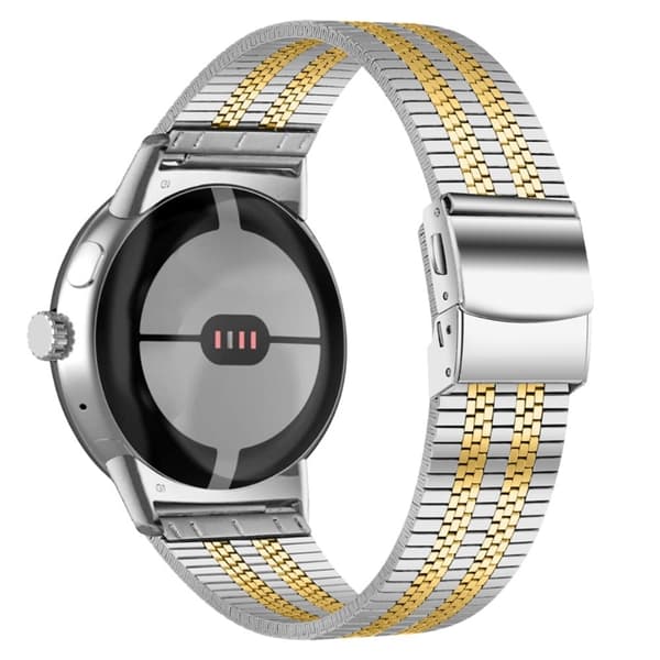 Google Pixel Watch 5 perler klokkerem i rustfritt stål - Sølv / Gull